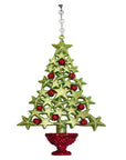 GLITTER RED/GREEN TREE (Set/3) MAGNETIC CHANDELIER ORNAMENT - MagTrim Designs LLC