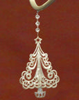 GLITTER SILVER XMAS TREE (Set/3) MAGNETIC CHANDELIER ORNAMENT - MagTrim Designs LLC