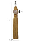 GOLD RHINESTONE TASSEL (Set/3) MAGNETIC CHRISTMAS ORNAMENT - Magnetic Chandelier Accessory TrimKit® - MagTrim Designs LLC