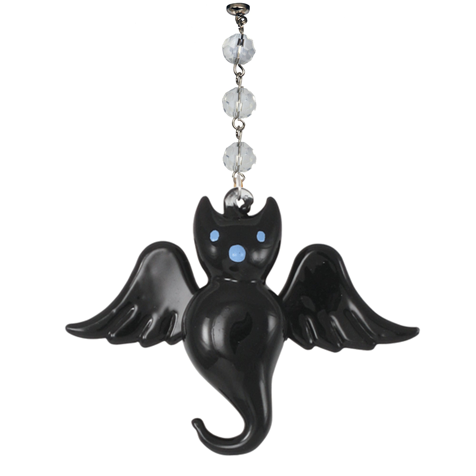 HALLOWEEN CHANDELIER MAKEOVER KIT - (3)Glass Bat + (3)12" Orange/Black Garland - MagTrim Designs LLC