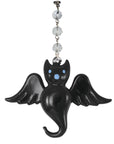 HALLOWEEN CHANDELIER MAKEOVER KIT - (3)Glass Bat + (3)12" Orange/Black Garland - MagTrim Designs LLC