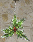 HOLIDAY CHANDELIER MAKEOVER KIT - (3) Green Holly + (3) 12" Red/Green Garland Chandelier Crystals | Magnetic Crystals | Lamp Crystals MagTrim 