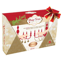 HOLIDAY CHANDELIER MAKEOVER KIT - (3) Red Gold Joy Peace Tree + (3) 12" Red/Gold Garland - MagTrim Designs LLC