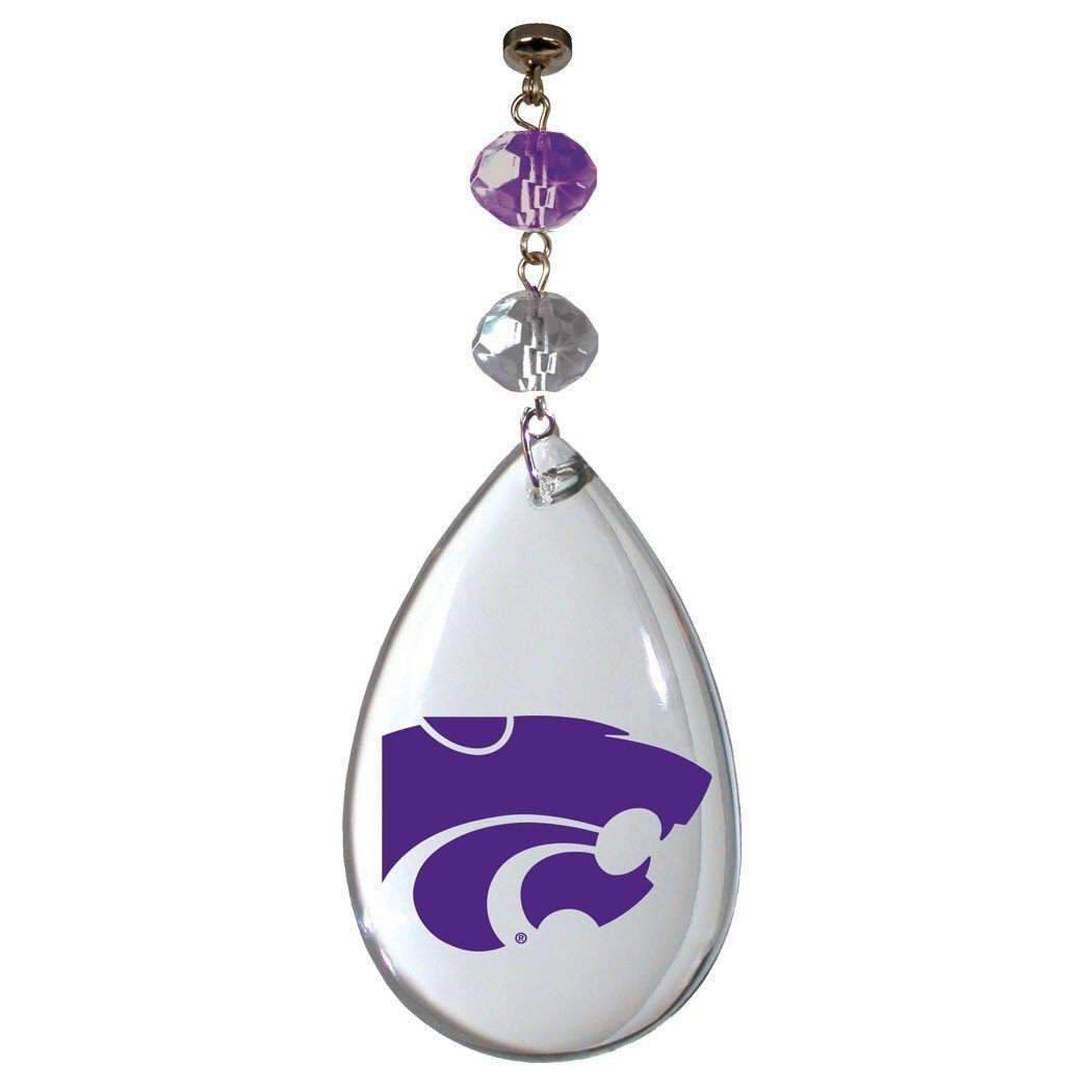 Kansas State University - Logo Crystal (set of 3) MAGNETIC ORNAMENT - MagTrim Magnetic Ornaments LLC