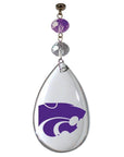 Kansas State University - Logo Crystal (set of 3) MAGNETIC ORNAMENT - MagTrim Magnetic Ornaments LLC