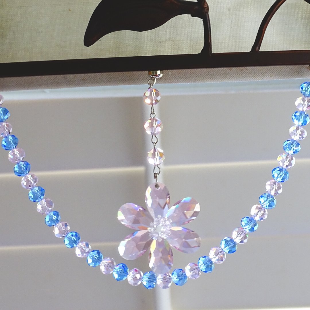 LAVENDER/PINK CRYSTAL BEAD GARLAND Magnetic Chandelier Garland TrimKit® - (3) 12" Magnetic Strands per Box - MagTrim Designs LLC