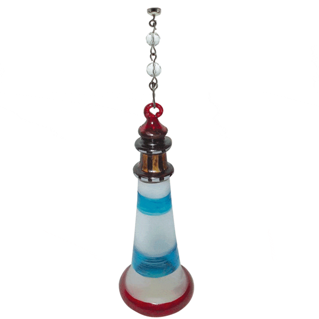 LIGHT HOUSE (Set/3) MAGNETIC COASTAL ORNAMENT - Magnetic Chandelier Accessory TrimKit® - MagTrim Designs LLC