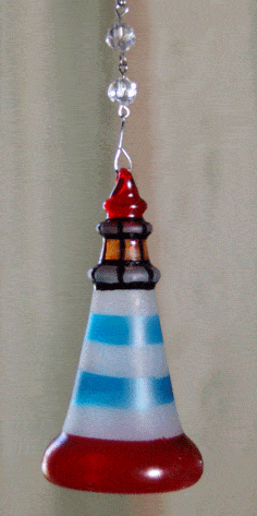 LIGHT HOUSE (Set/3) MAGNETIC COASTAL ORNAMENT - Magnetic Chandelier Accessory TrimKit® - MagTrim Designs LLC