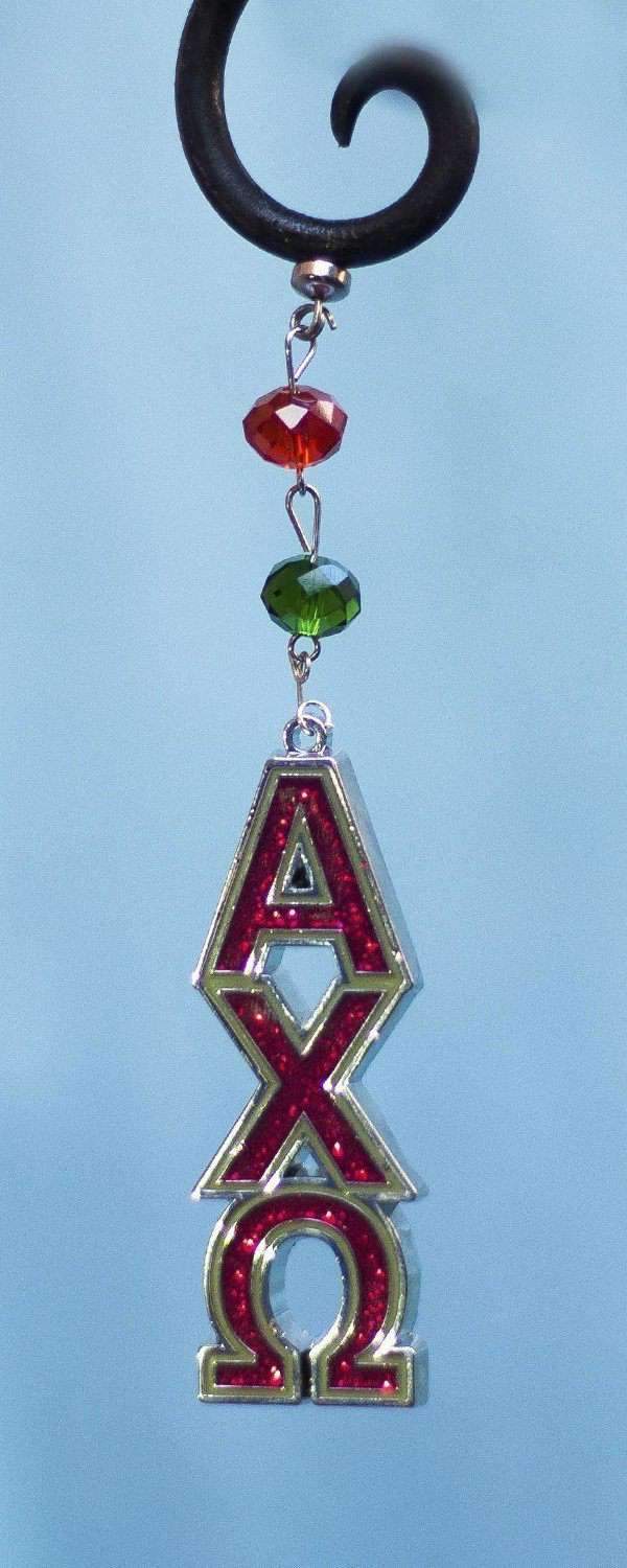 Logo Bling - Alpha Chi Omega - Magnetic Ornament (Set of 3) - MagTrim Designs LLC