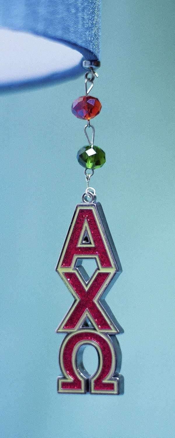 Logo Bling - Alpha Chi Omega - Magnetic Ornament (Set of 3) - MagTrim Designs LLC