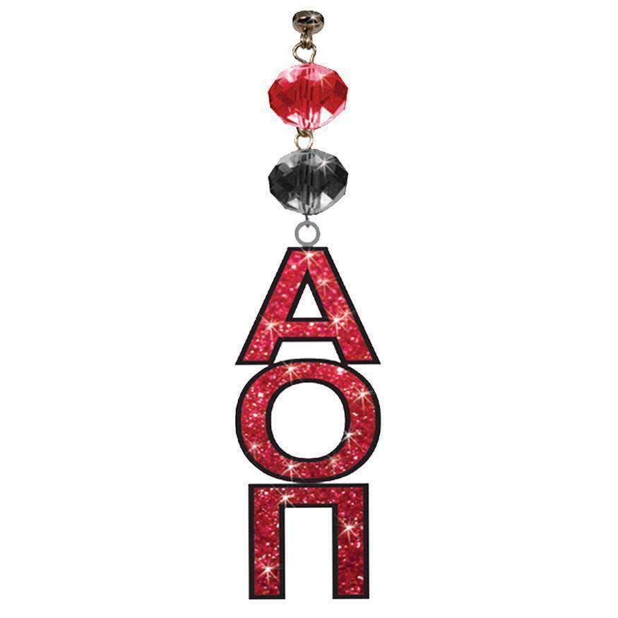 Logo Bling - Alpha Omicron Pi - (Set of 3) - MAGNETIC ORNAMENT - MagTrim Designs LLC