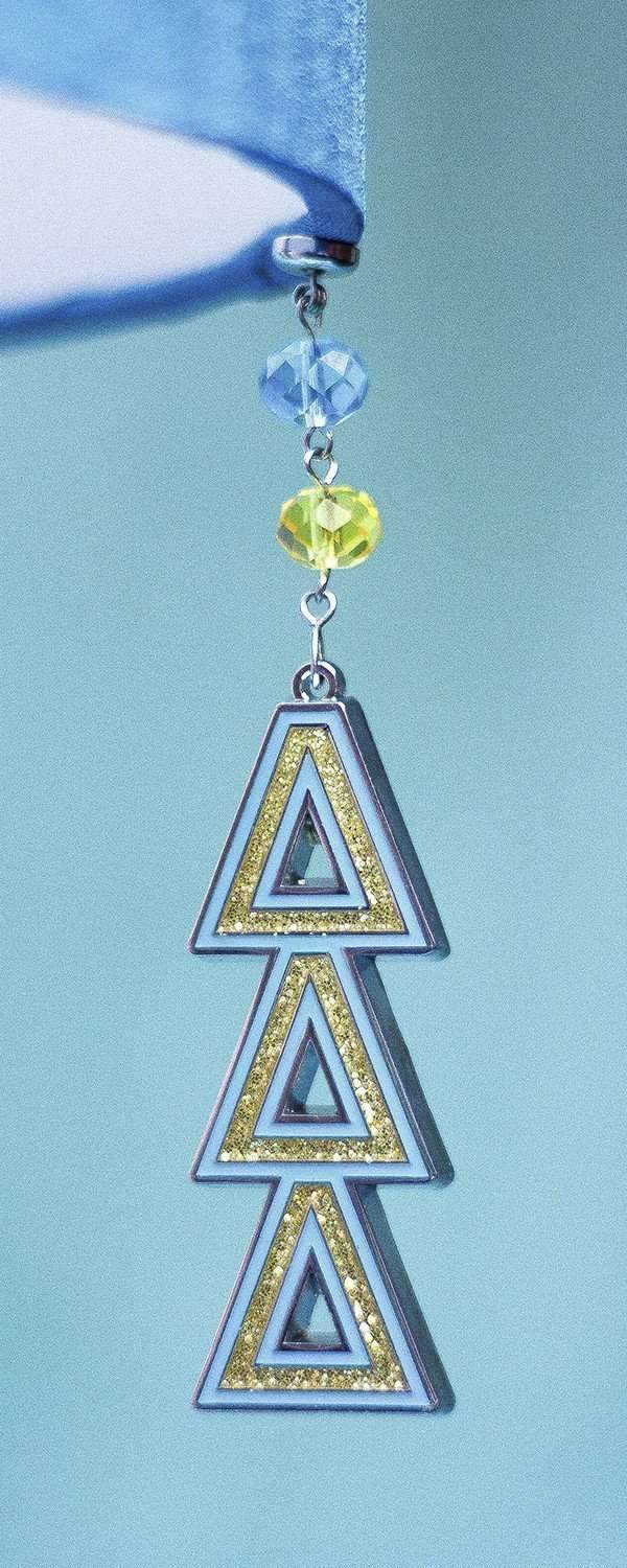 Logo Bling - Delta Delta Delta - (Set of 3) MAGNETIC ORNAMENT - MagTrim Designs LLC