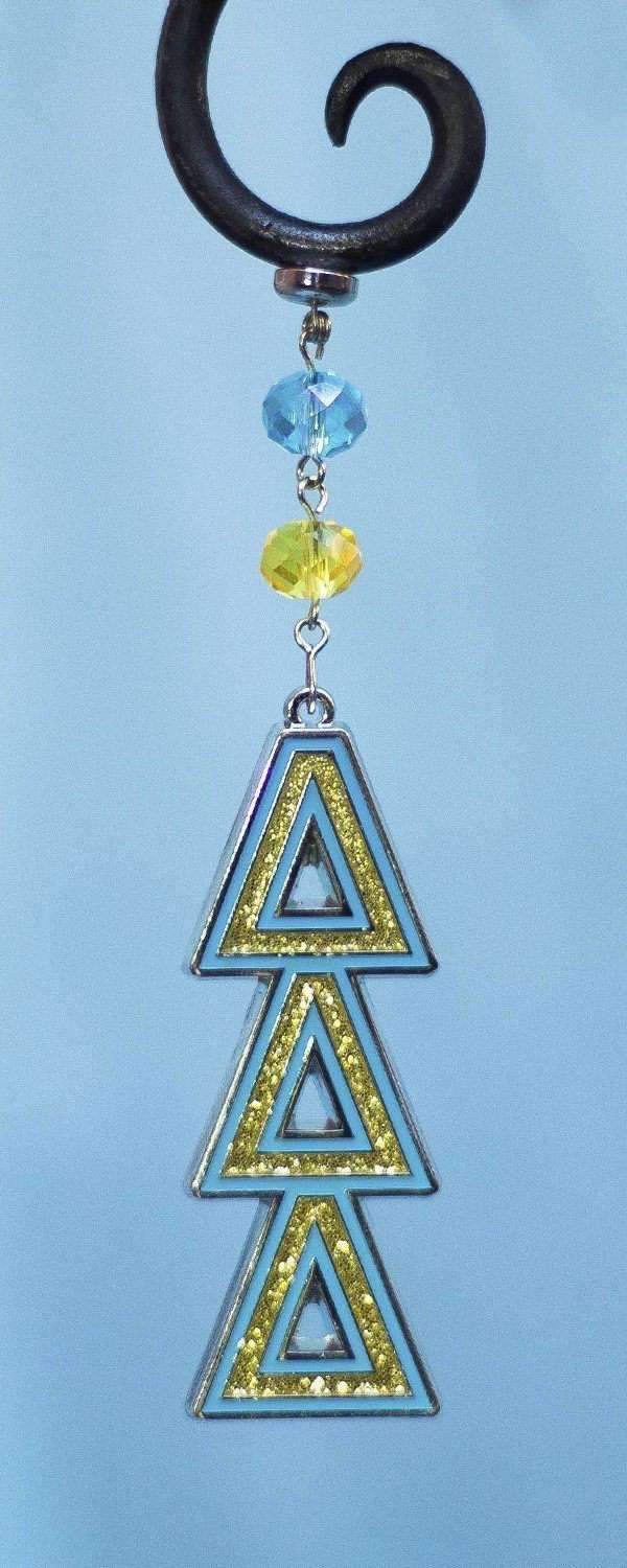 Logo Bling - Delta Delta Delta - (Set of 3) MAGNETIC ORNAMENT - MagTrim Designs LLC