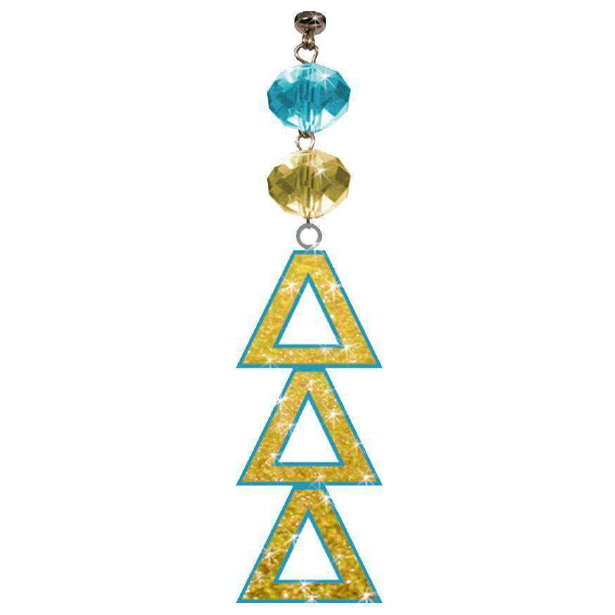 Logo Bling - Delta Delta Delta - (Set of 3) MAGNETIC ORNAMENT - MagTrim Designs LLC