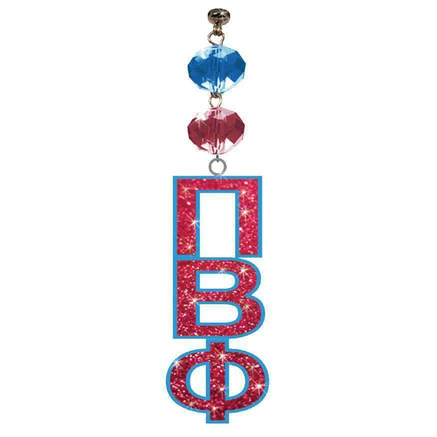 Logo Bling - Pi Beta Phi (Set of 3) MAGNETIC ORNAMENT - MagTrim Designs LLC