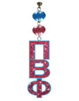 Logo Bling - Pi Beta Phi (Set of 3) MAGNETIC ORNAMENT - MagTrim Magnetic Ornaments LLC
