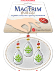 Logo Crystal -Badge- Alpha Chi Omega (Set of 3) MAGNETIC ORNAMENT - MagTrim Designs LLC