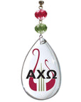 Logo Crystal -Badge- Alpha Chi Omega (Set of 3) MAGNETIC ORNAMENT - MagTrim Designs LLC