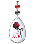 Logo Crystal - Badge - Alpha Omicron Pi (Set of 3) - MAGNETIC ORNAMENT - MagTrim Designs LLC