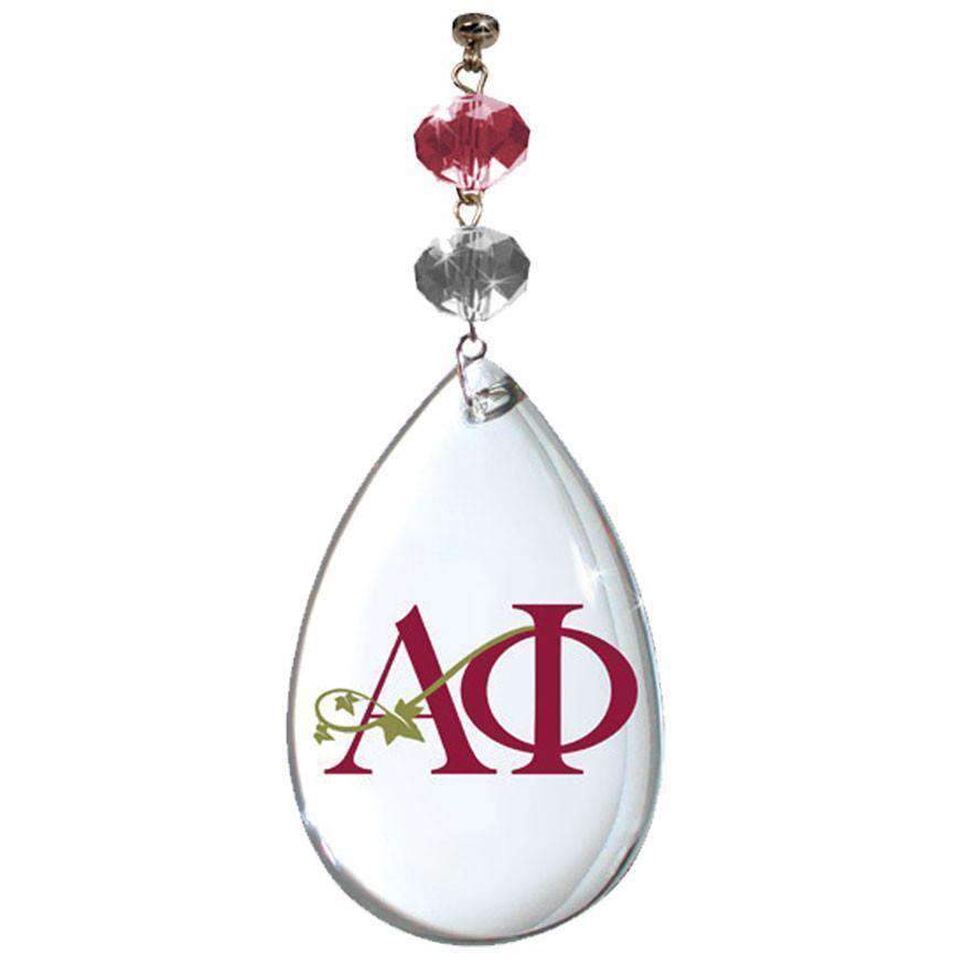 Logo Crystal - Badge- Alpha Phi (Set of 3) MAGNETIC ORNAMENT - MagTrim Designs LLC