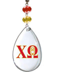 Logo Crystal - Badge- Chi Omega (Set of 3) MAGNETIC ORNAMENT - MagTrim Designs LLC