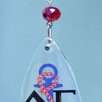 Logo Crystal - Badge- Delta Gamma (Set of 3) MAGNETIC ORNAMENT - MagTrim Designs LLC