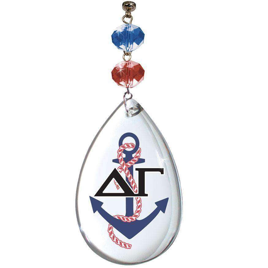 Logo Crystal - Badge- Delta Gamma (Set of 3) MAGNETIC ORNAMENT - MagTrim Designs LLC