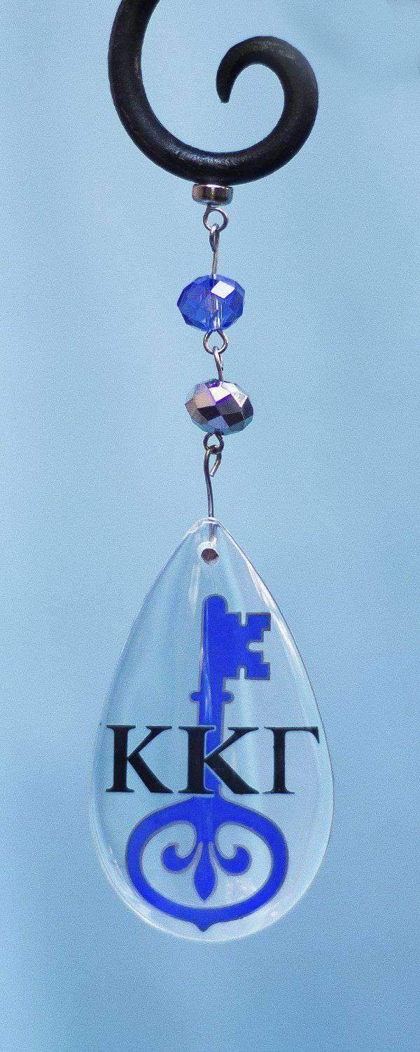 Logo Crystal - Badge - Kappa Kappa Gamma (Set of 3) MAGNETIC ORNAMENT - MagTrim Designs LLC