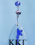 Logo Crystal - Badge - Kappa Kappa Gamma (Set of 3) MAGNETIC ORNAMENT - MagTrim Designs LLC