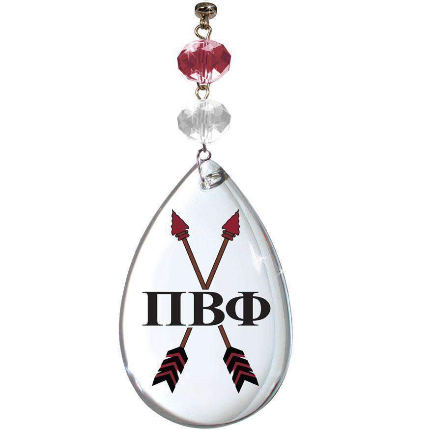 Logo Crystal - Badge - Pi Beta Phi (Set of 3) MAGNETIC ORNAMENT - MagTrim Designs LLC