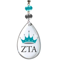 Logo Crystal - Badge- Zeta Tau Alpha - Magnetic Ornament (Set of 3) - MagTrim Designs LLC