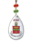 Logo Crystal - Crest- Alpha Chi Omega (Set of 3) MAGNETIC ORNAMENT - MagTrim Designs LLC