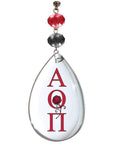 Logo Crystal - Crest- Alpha Omicron Pi - (Set of 3) MAGNETIC ORNAMENT - MagTrim Designs LLC