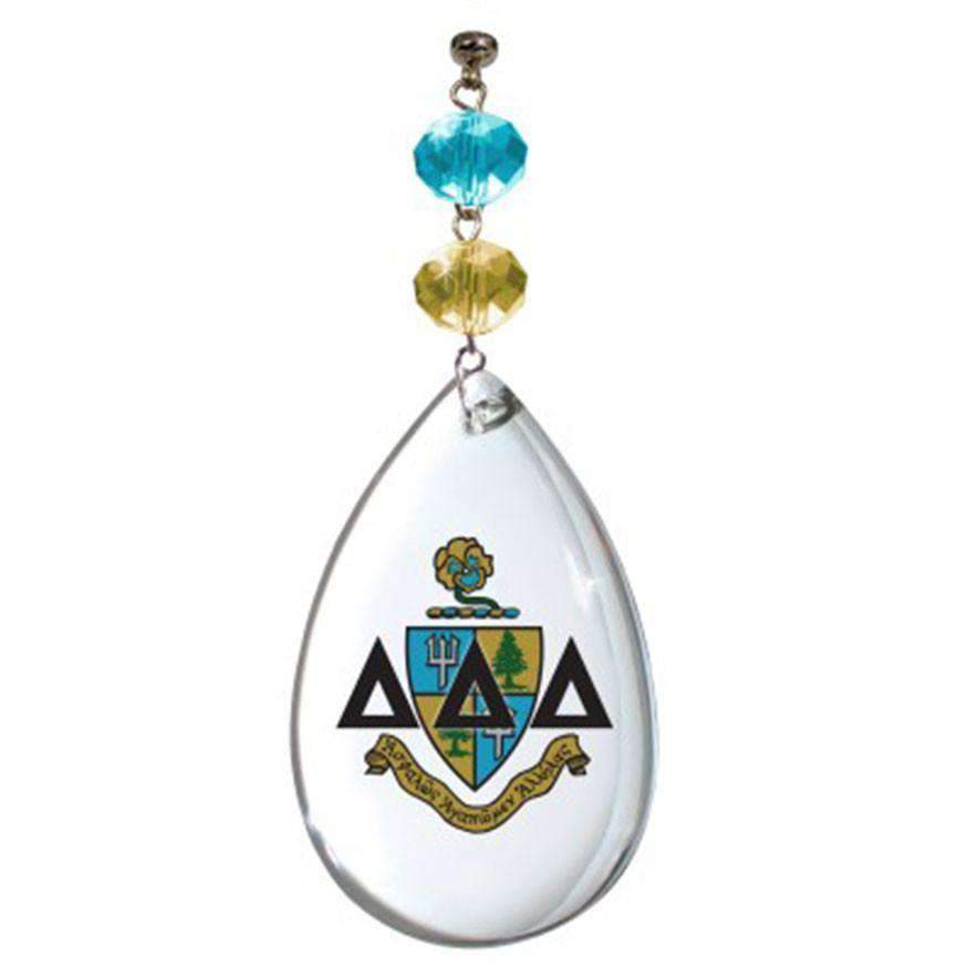 Logo Crystal - Crest- Delta Delta Delta (Set of 3) MAGNETIC ORNAMENT - MagTrim Designs LLC