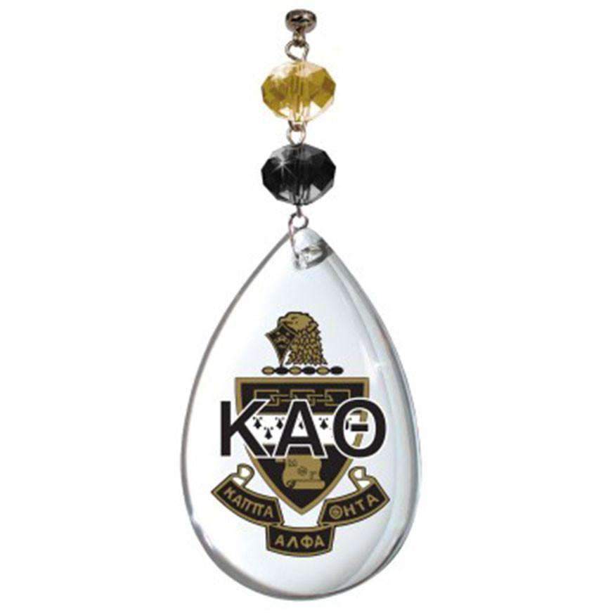 Logo Crystal - Crest- Kappa Alpha Theta (Set of 3) MAGNETIC ORNAMENT - MagTrim Designs LLC