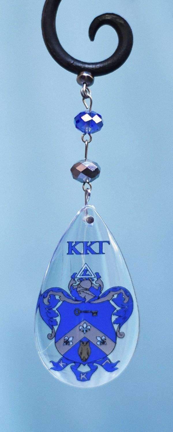 Logo Crystal - Crest - Kappa Kappa Gamma (Set of 3) MAGNETIC ORNAMENT - MagTrim Designs LLC