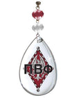 Logo Crystal - Crest- Pi Beta Phi (Set of 3) MAGNETIC ORNAMENT - MagTrim Designs LLC