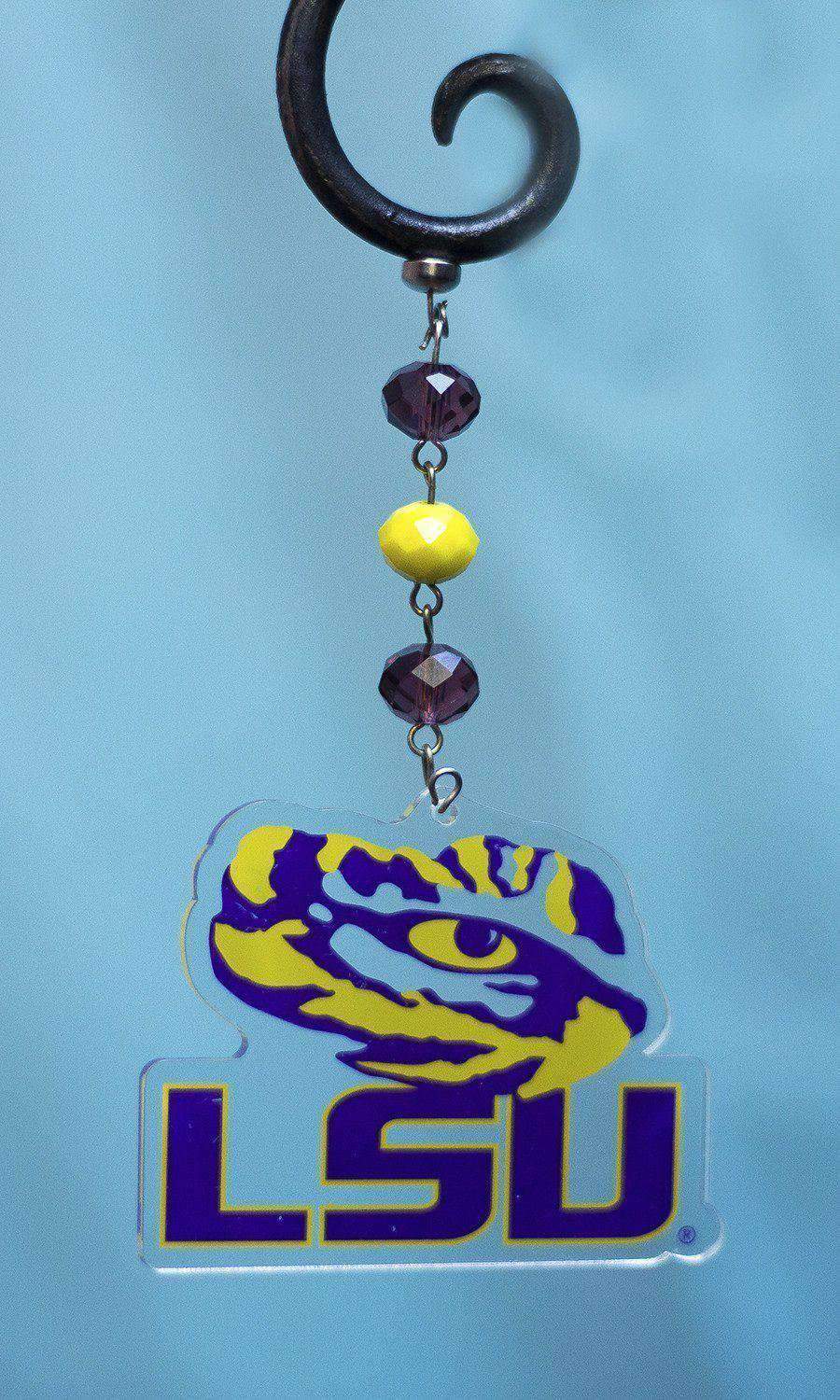 Louisiana State University - Logo Acrylic - MAGNETIC ORNAMENT (SET/3) - MagTrim Designs LLC