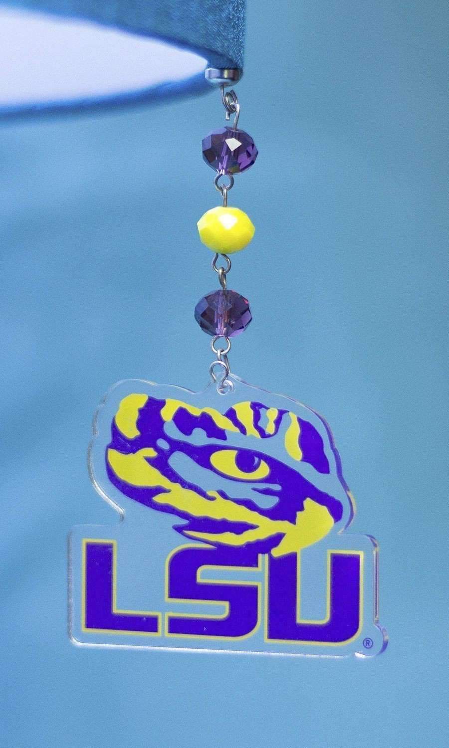 Louisiana State University - Logo Acrylic - MAGNETIC ORNAMENT (SET/3) - MagTrim Designs LLC