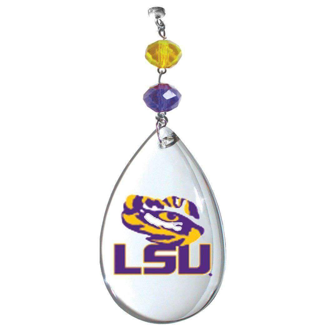 Louisiana State University - Logo Crystal - MAGNETIC ORNAMENT (SET/3) - MagTrim Designs LLC