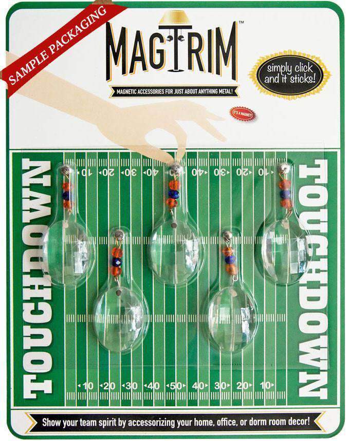Louisiana State University - Mini Team Crystal - MAGNETIC ORNAMENT (SET/3) - MagTrim Designs LLC