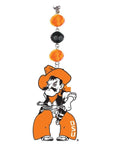 Oklahoma State University - Logo Acrylic (set of 3) MAGNETIC ORNAMENT - MagTrim Designs LLC