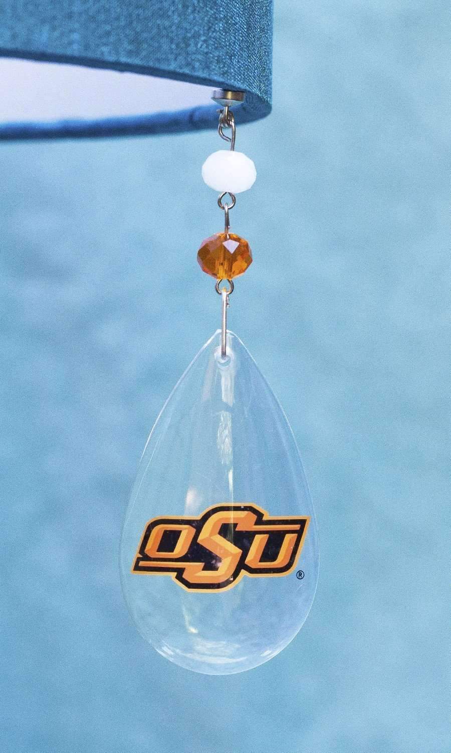 Oklahoma State University - Logo Crystal (set of 3) MAGNETIC ORNAMENT - MagTrim Designs LLC