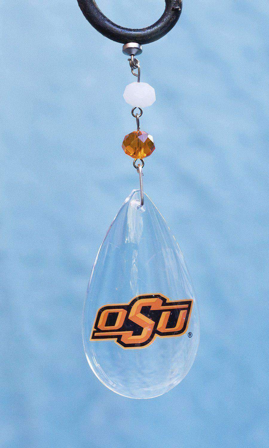 Oklahoma State University - Logo Crystal (set of 3) MAGNETIC ORNAMENT - MagTrim Designs LLC