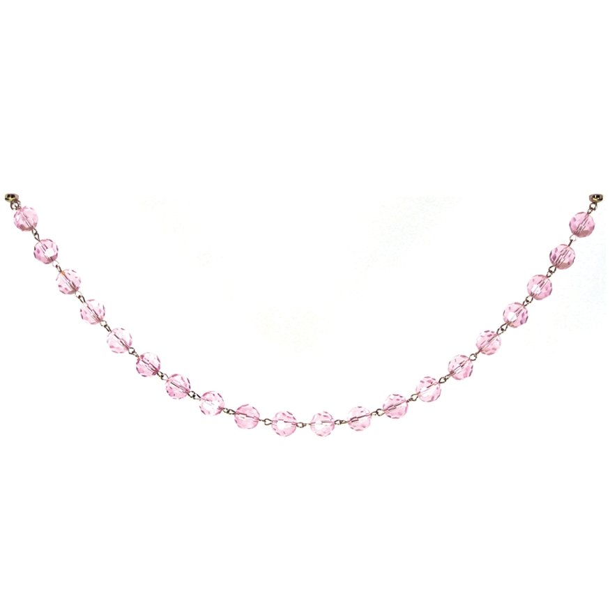 PINK CRYSTAL BEAD GARLAND Magnetic Chandelier Garland TrimKit® - (3) 12&quot; Magnetic Strands per Box - MagTrim Designs LLC