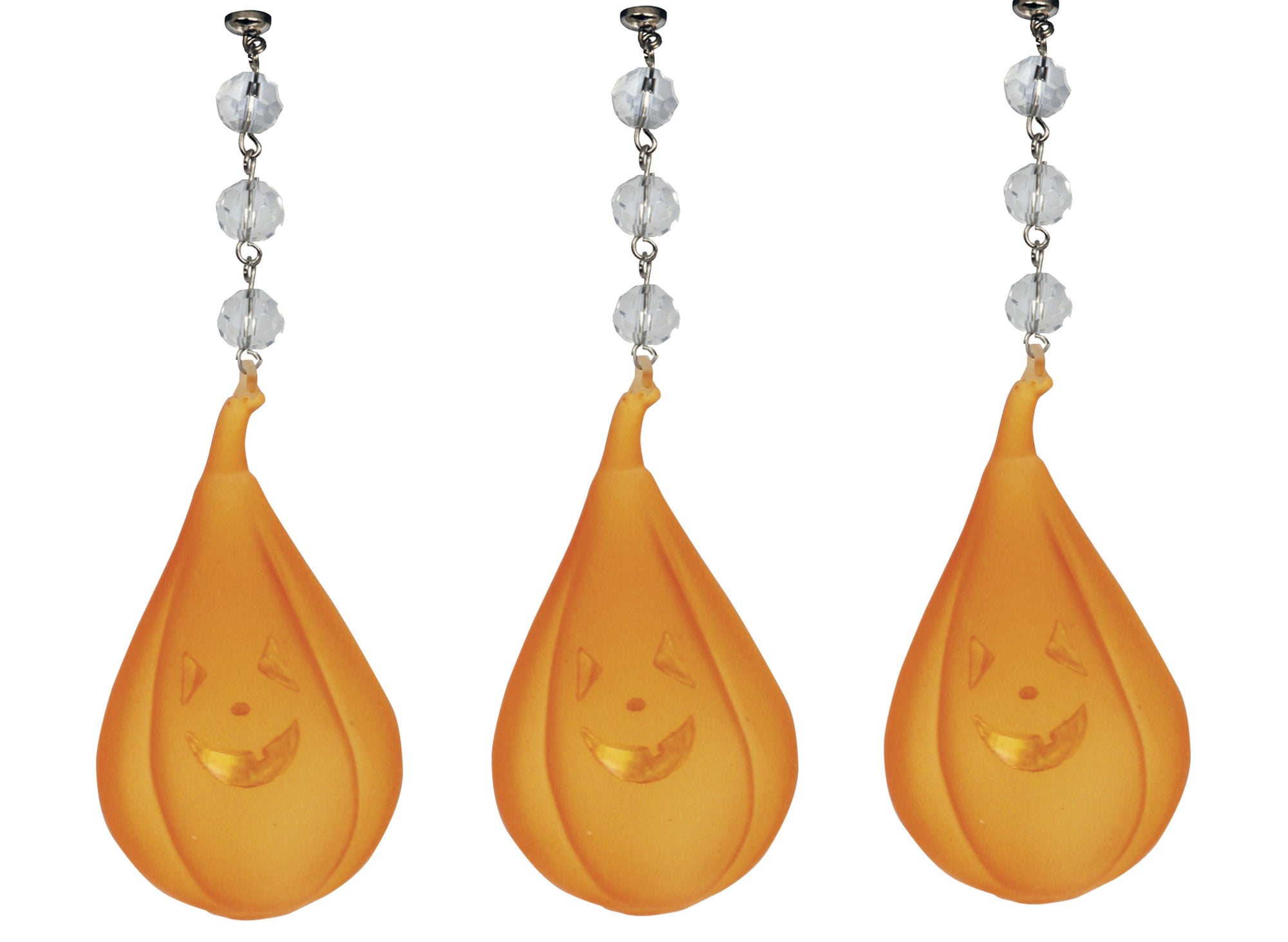 PUMPKIN (Set/3) MAGNETIC HALLOWEEN ORNAMENT - Magnetic Chandelier Accessory TrimKit® - MagTrim Designs LLC