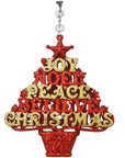 RED/GOLD JOY PEACE TREE (Set/3) MAGNETIC CHANDELIER ORNAMENT - MagTrim Designs LLC