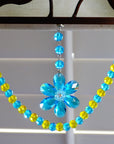 SPRING CHANDELIER MAKEOVER KIT - (3) Blue Crystal Daisy + (3) 12" Yellow/Blue Garland (Set/6) - MagTrim Designs LLC