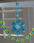 SPRING CHANDELIER MAKEOVER KIT - (3) Blue Crystal Daisy + (3) 12" Yellow/Blue Garland (Set/6) - MagTrim Designs LLC