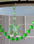 SPRING CHANDELIER MAKEOVER KIT - (3) Green Crystal Daisy + (3) 12" Green Crystal Garland (Set/6) - MagTrim Designs LLC